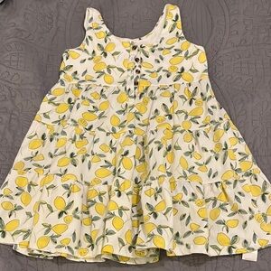 FabKids Lemon Print Jumpsuit - Yellow and White